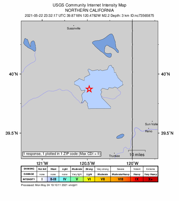 Did You Feel It? map: shaking reported by the public