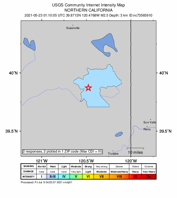 Did You Feel It? map: shaking reported by the public
