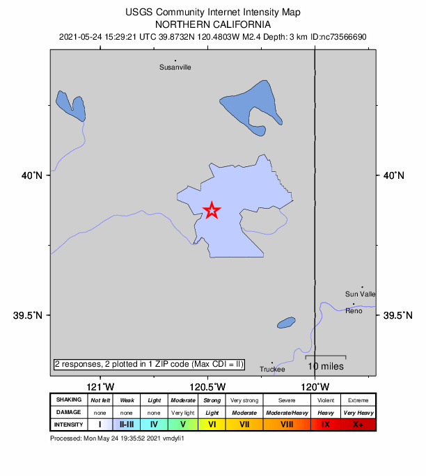 Did You Feel It? map: shaking reported by the public