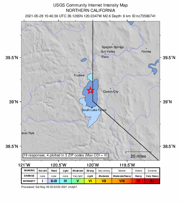 Did You Feel It? map: shaking reported by the public