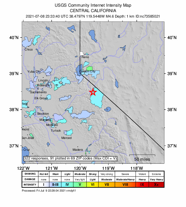 Did You Feel It? map: shaking reported by the public