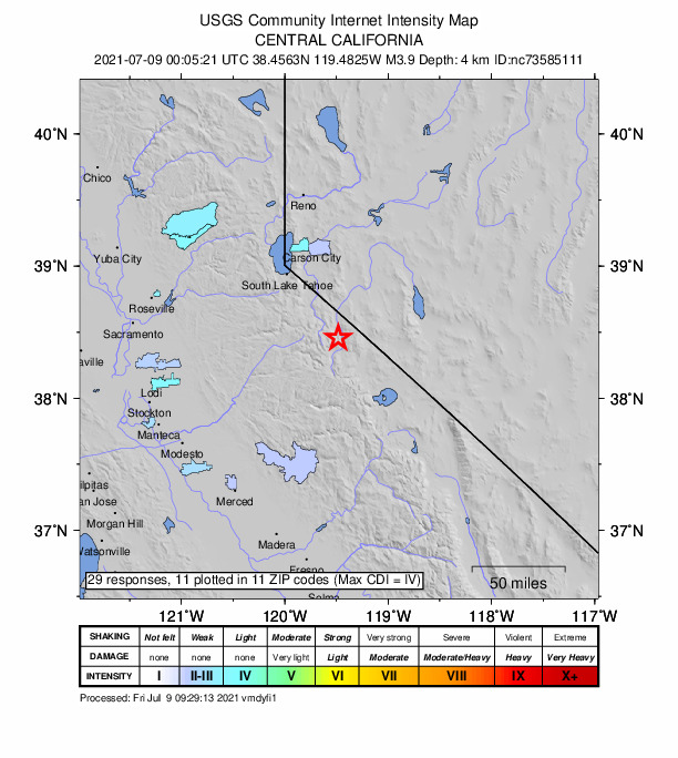 Did You Feel It? map: shaking reported by the public