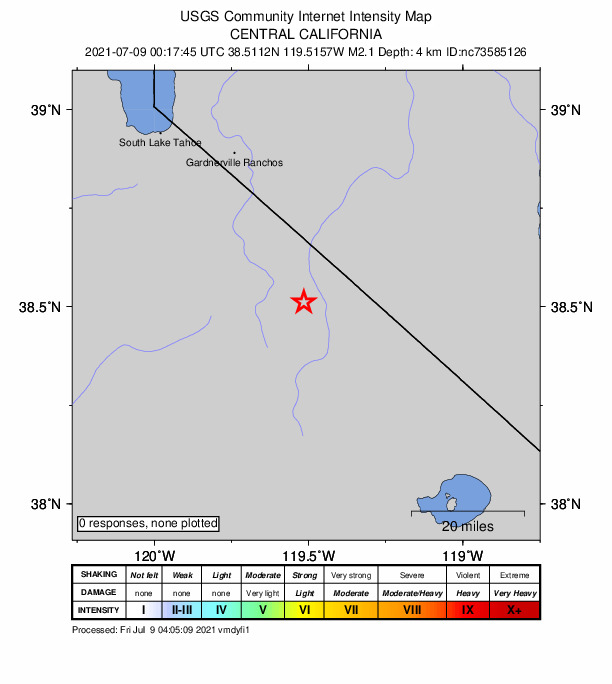 Did You Feel It? map: shaking reported by the public