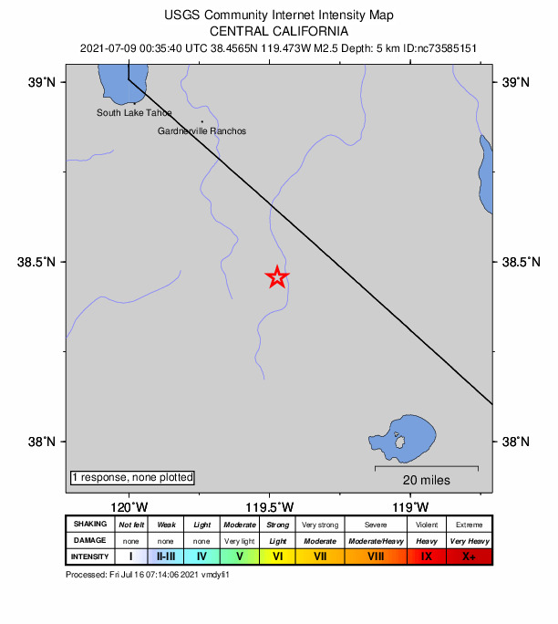 Did You Feel It? map: shaking reported by the public