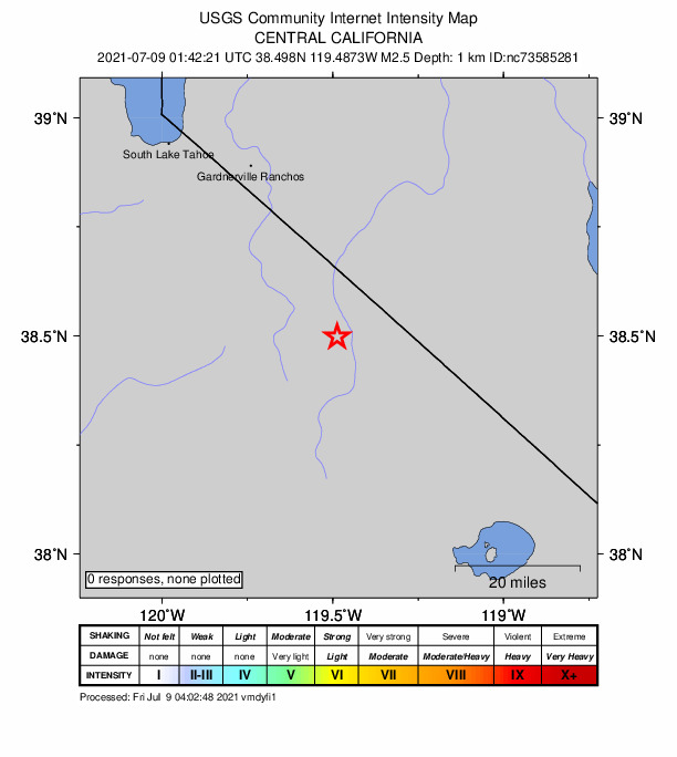 Did You Feel It? map: shaking reported by the public