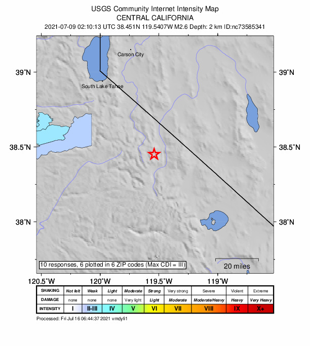 Did You Feel It? map: shaking reported by the public