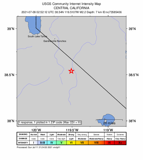 Did You Feel It? map: shaking reported by the public