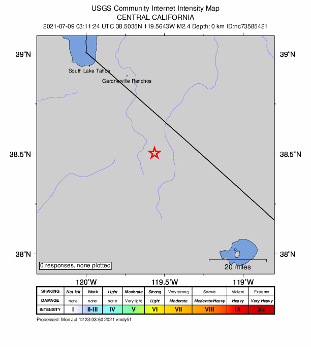 Did You Feel It? map: shaking reported by the public