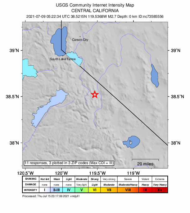 Did You Feel It? map: shaking reported by the public