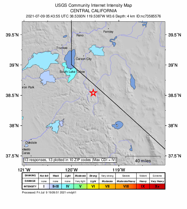 Did You Feel It? map: shaking reported by the public