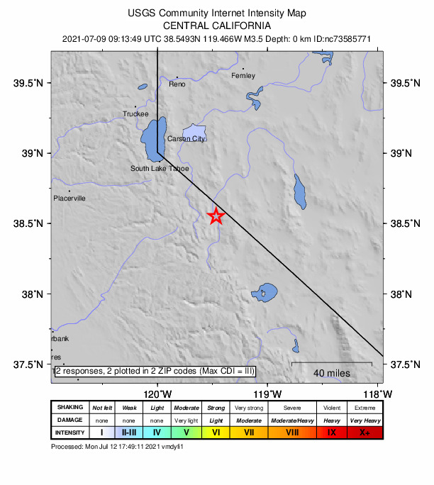 Did You Feel It? map: shaking reported by the public