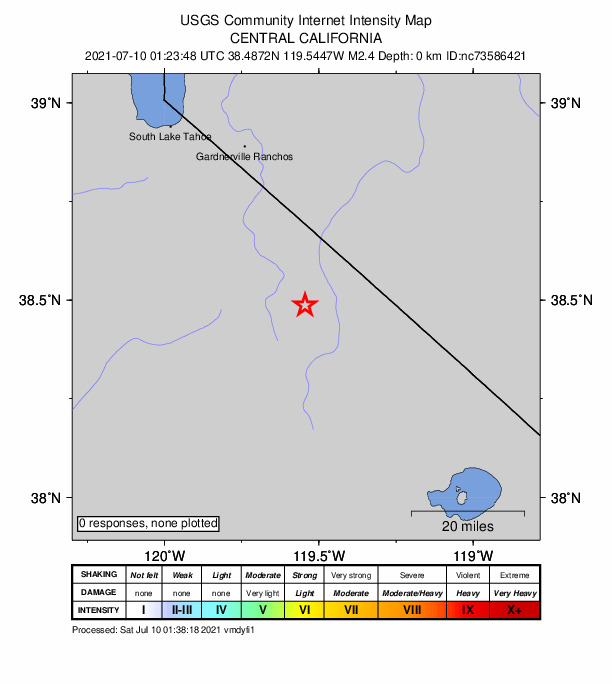 Did You Feel It? map: shaking reported by the public