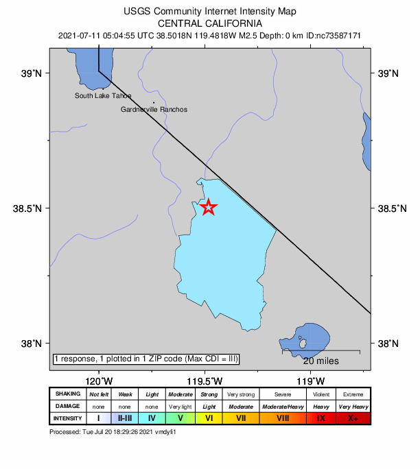 Did You Feel It? map: shaking reported by the public