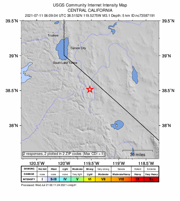 Did You Feel It? map: shaking reported by the public