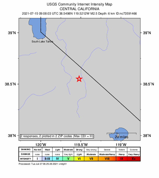 Did You Feel It? map: shaking reported by the public