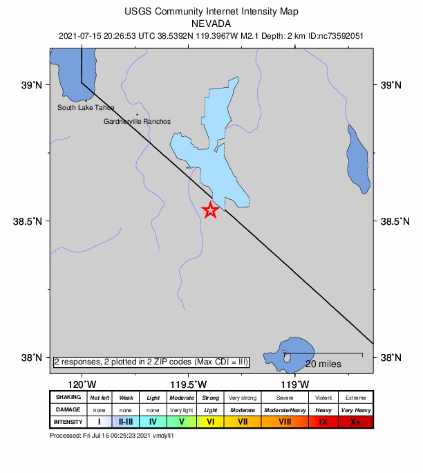 Did You Feel It? map: shaking reported by the public