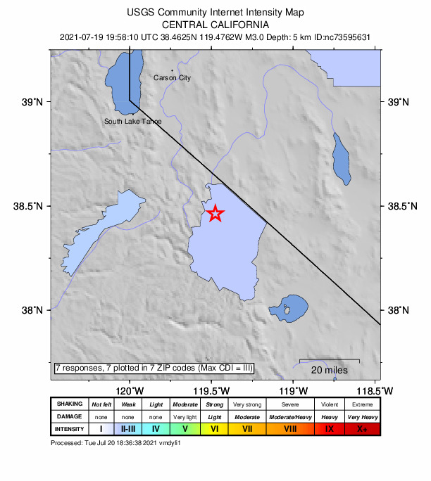 Did You Feel It? map: shaking reported by the public