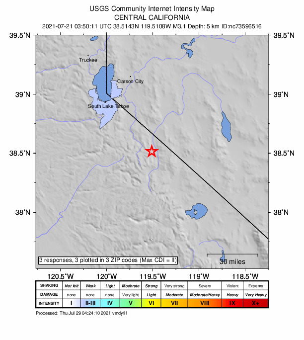 Did You Feel It? map: shaking reported by the public