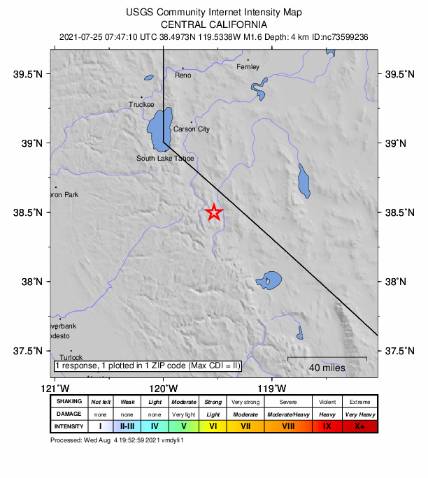 Did You Feel It? map: shaking reported by the public
