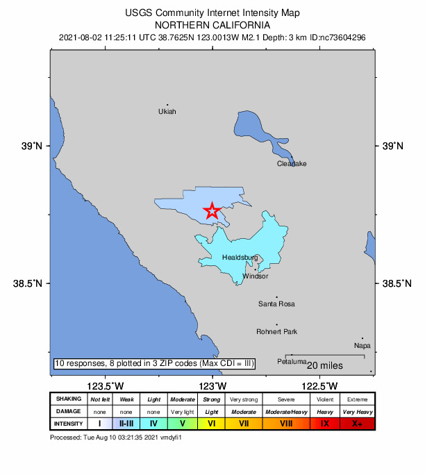 Did You Feel It? map: shaking reported by the public