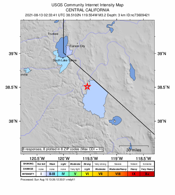 Did You Feel It? map: shaking reported by the public