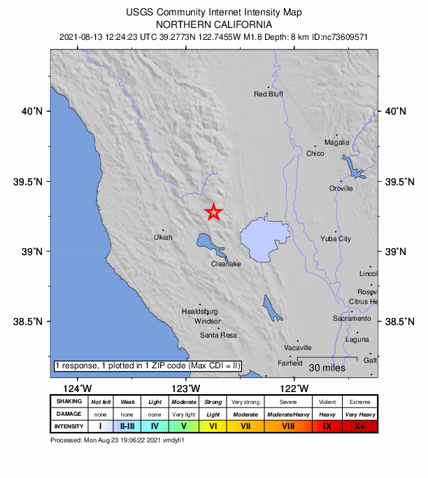 Did You Feel It? map: shaking reported by the public