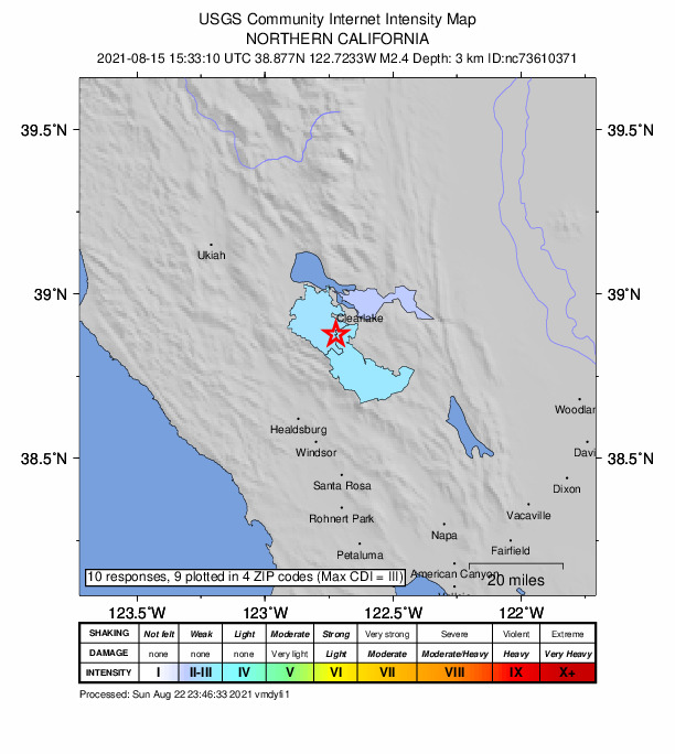 Did You Feel It? map: shaking reported by the public