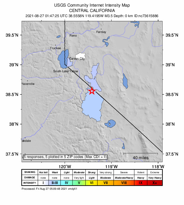 Did You Feel It? map: shaking reported by the public