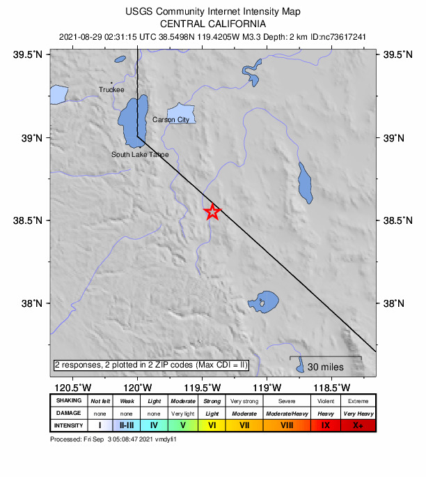 Did You Feel It? map: shaking reported by the public