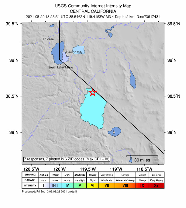 Did You Feel It? map: shaking reported by the public