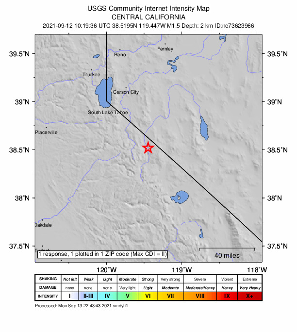 Did You Feel It? map: shaking reported by the public