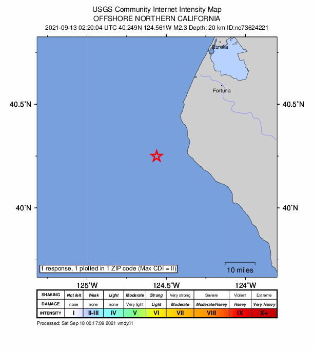 Did You Feel It? map: shaking reported by the public