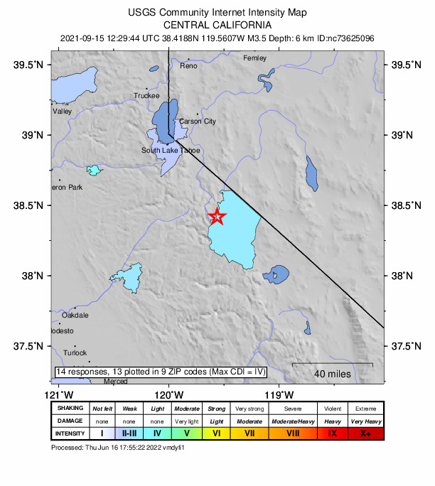 Did You Feel It? map: shaking reported by the public