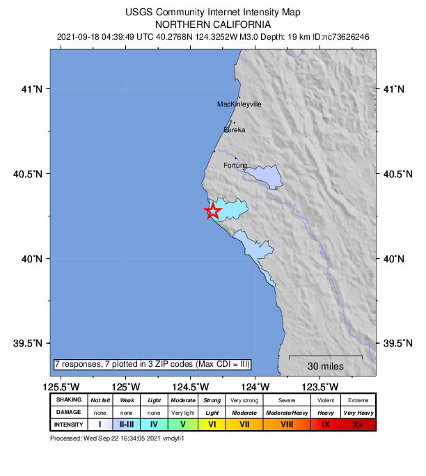 Did You Feel It? map: shaking reported by the public