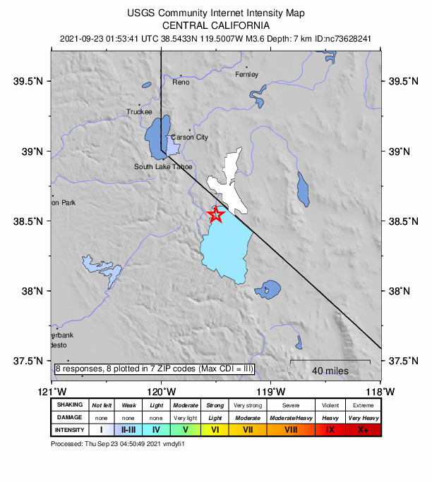 Did You Feel It? map: shaking reported by the public