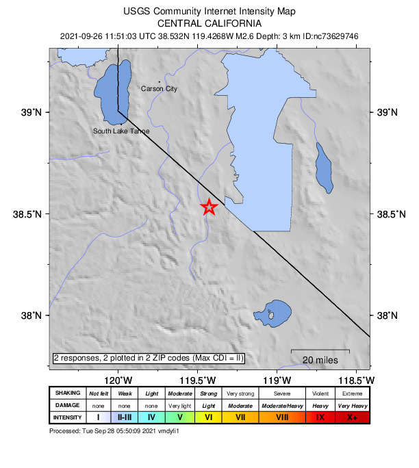 Did You Feel It? map: shaking reported by the public