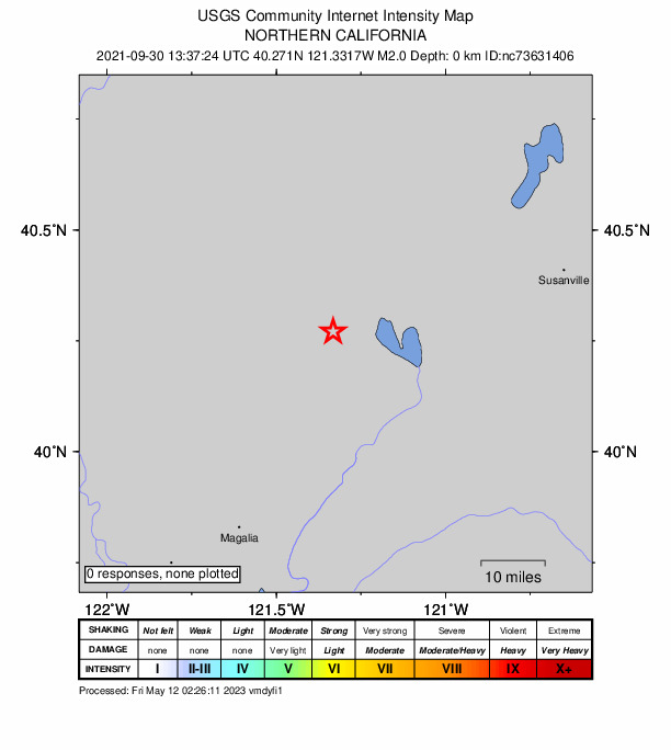 Did You Feel It? map: shaking reported by the public