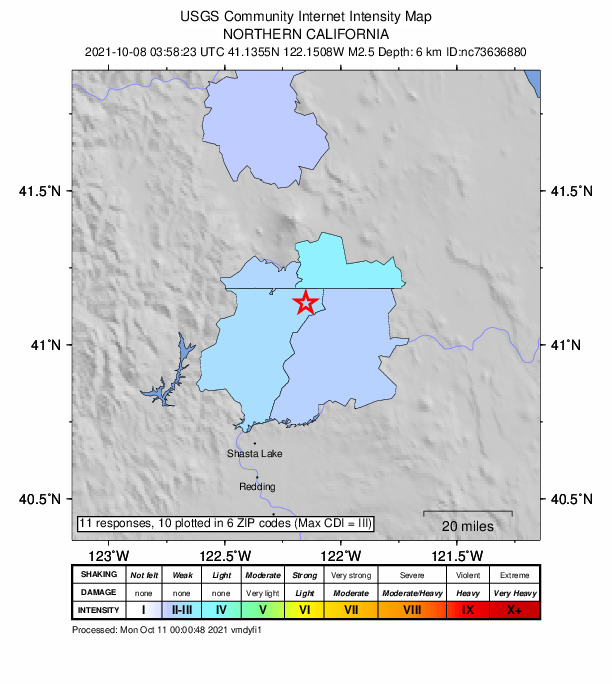 Did You Feel It? map: shaking reported by the public