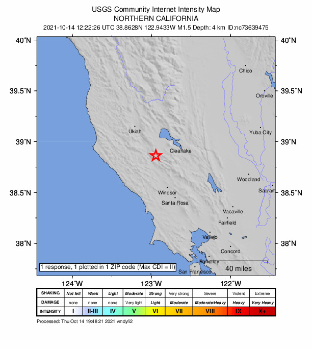 Did You Feel It? map: shaking reported by the public