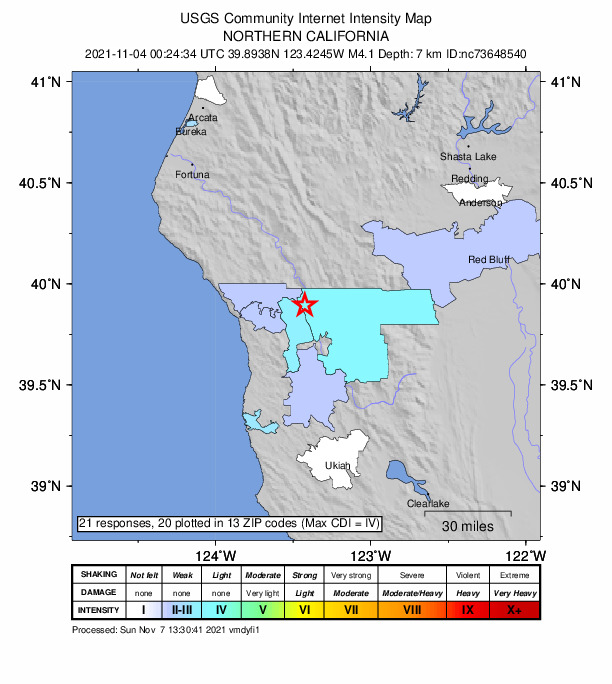 Did You Feel It? map: shaking reported by the public