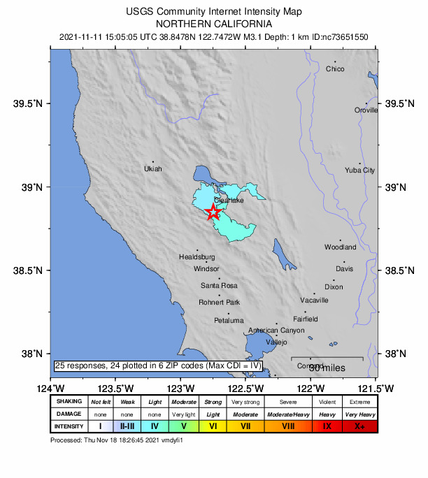 Did You Feel It? map: shaking reported by the public