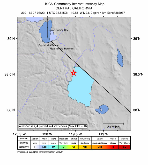 Did You Feel It? map: shaking reported by the public