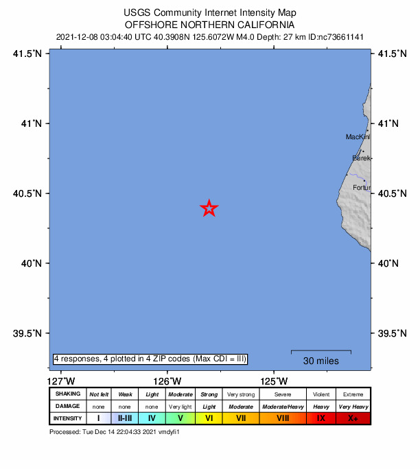 Did You Feel It? map: shaking reported by the public