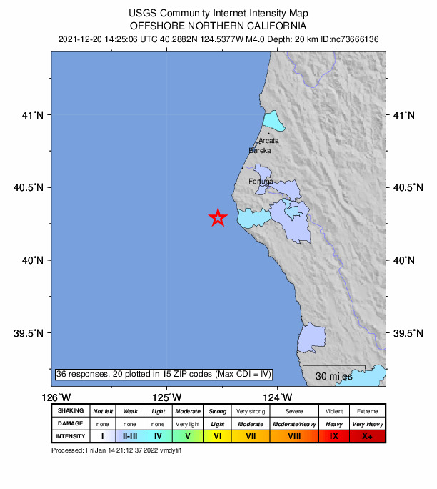 Did You Feel It? map: shaking reported by the public