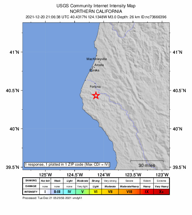 Did You Feel It? map: shaking reported by the public