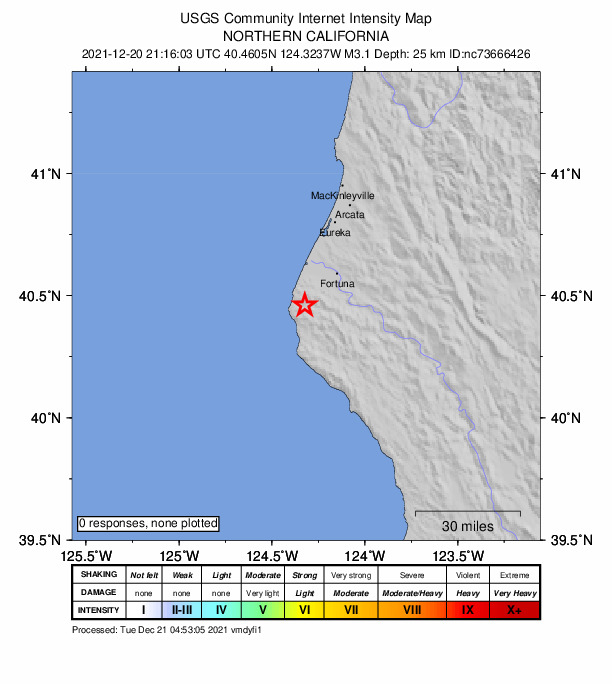Did You Feel It? map: shaking reported by the public