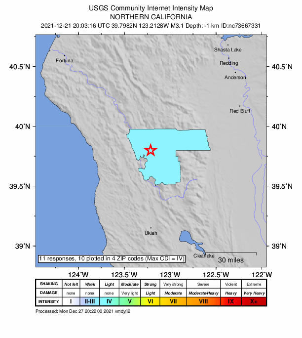 Did You Feel It? map: shaking reported by the public
