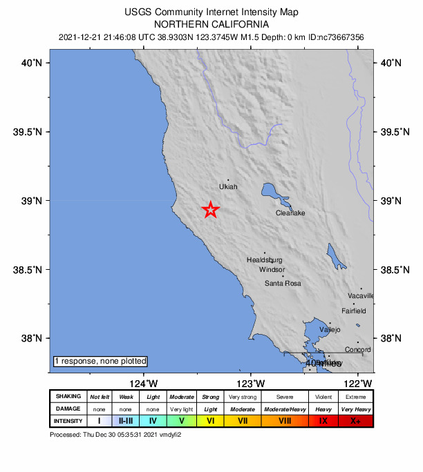 Did You Feel It? map: shaking reported by the public