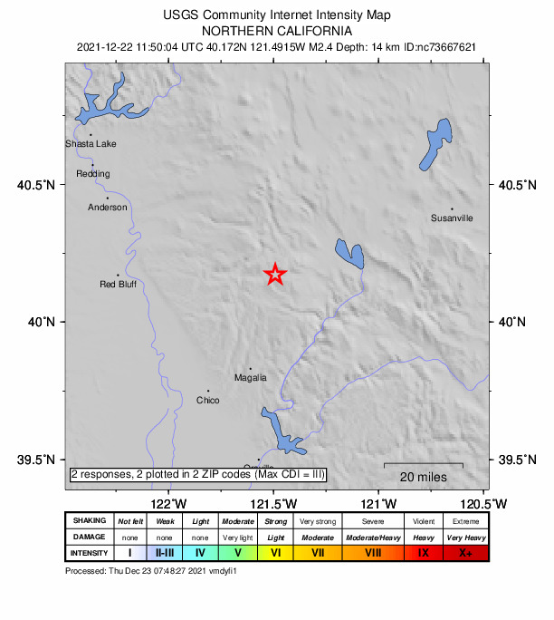 Did You Feel It? map: shaking reported by the public