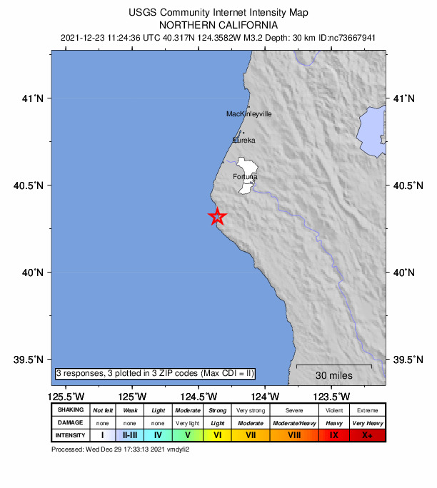 Did You Feel It? map: shaking reported by the public